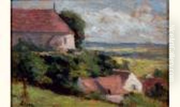 Rolleboise, L'eglise Oil Painting by Maximilien Luce