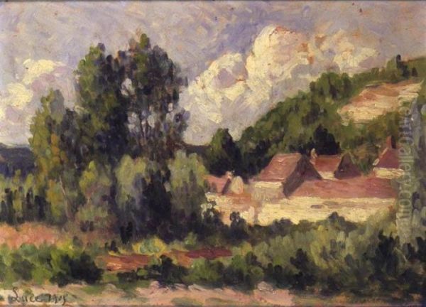 Maison Au Flanc D'un Coteau Oil Painting by Maximilien Luce