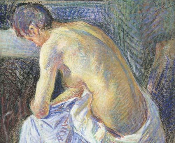 Nu Penche Oil Painting by Maximilien Luce