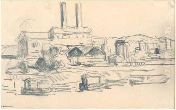 Usine A Charleroi Oil Painting by Maximilien Luce