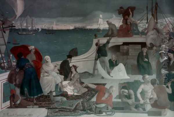 Marseille, eastern gate Oil Painting by Pierre-Cecile Puvis De Chavannes