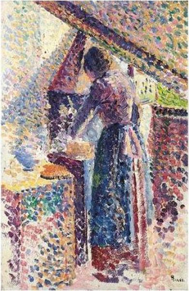 La Cuisiniere Oil Painting by Maximilien Luce