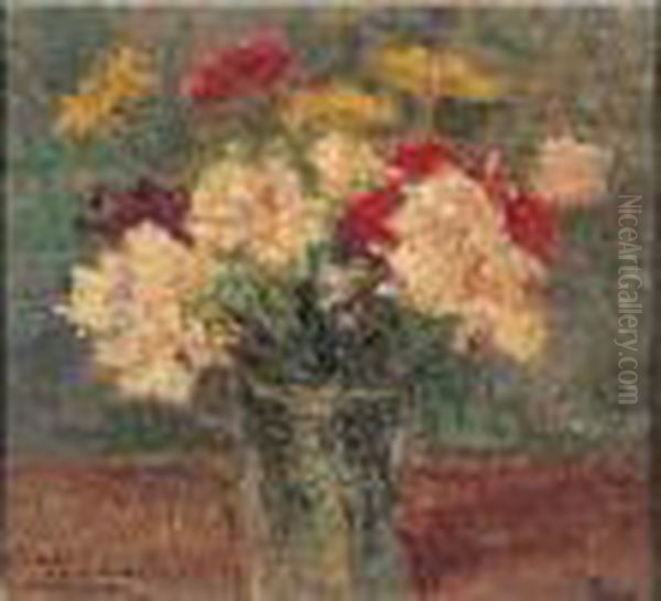 Bouquet De Fleurs Oil Painting by Maximilien Luce