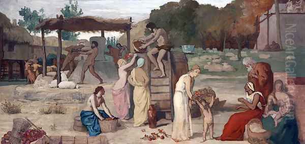 Cider Oil Painting by Pierre-Cecile Puvis De Chavannes