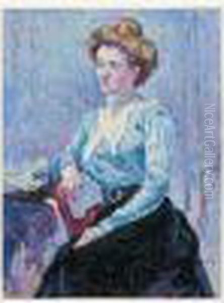 Portrait De Madame Felix Feneon Oil Painting by Maximilien Luce