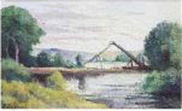 Bords De Seine Oil Painting by Maximilien Luce