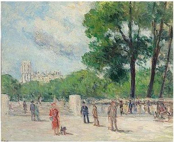 Quai Conti Oil Painting by Maximilien Luce