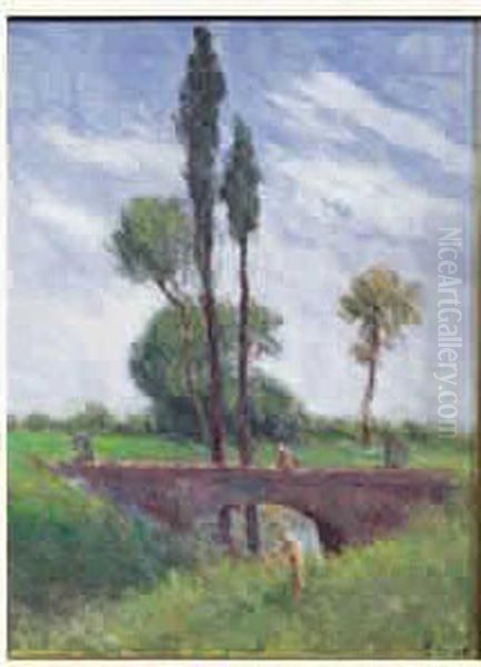 Environs De Lagny Oil Painting by Maximilien Luce