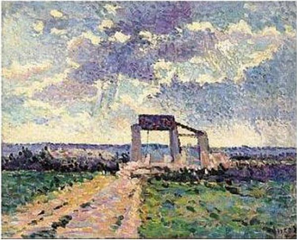 Bagneux, Le Puits De Carriere Oil Painting by Maximilien Luce