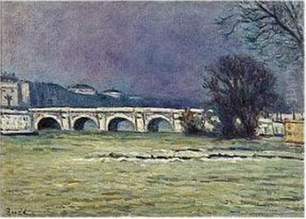 Le Pont Oil Painting by Maximilien Luce