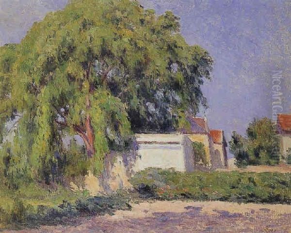 Le Jardin Ensoleille (chez Alexandre Charpentier, Hameau Boileau) Oil Painting by Maximilien Luce