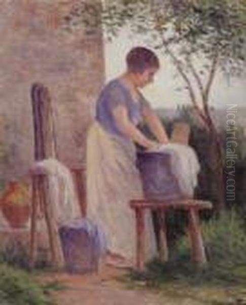 Lavandiere Oil Painting by Maximilien Luce