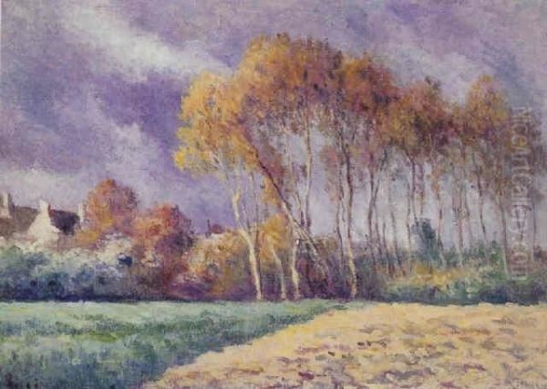 Maisons Dans Les Arbres Oil Painting by Maximilien Luce