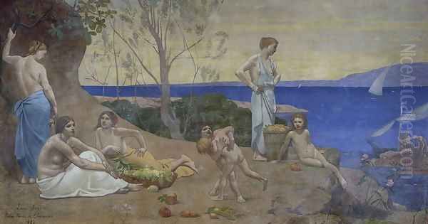 Sweet Country, 1882 Oil Painting by Pierre-Cecile Puvis De Chavannes