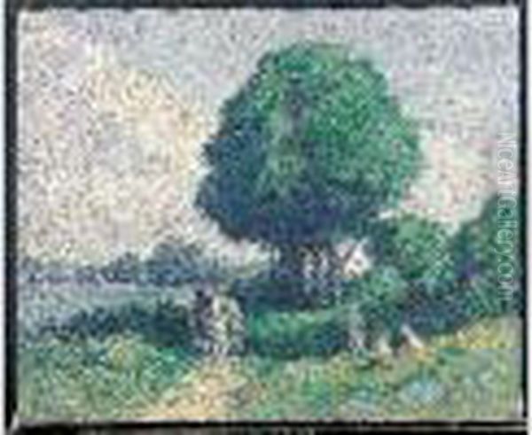 Environs De Rolleboise Oil Painting by Maximilien Luce