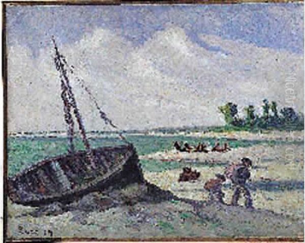 Le Retour Des Pecheurs Oil Painting by Maximilien Luce