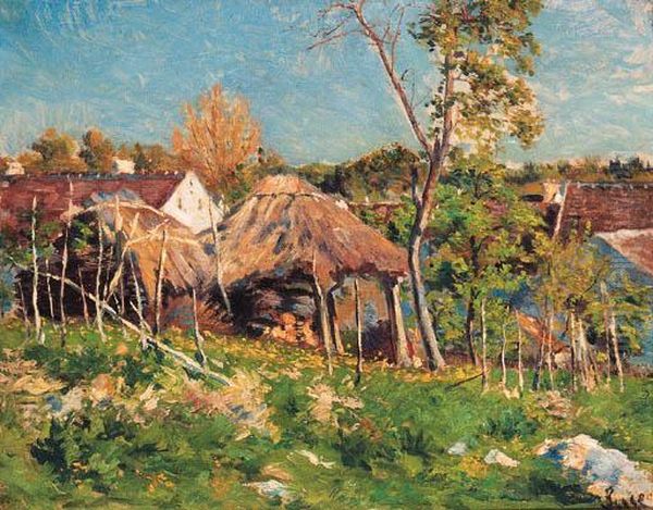 Paysage D'ile De France Oil Painting by Maximilien Luce