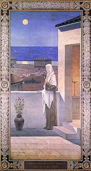 Santa Genoveffa Oil Painting by Pierre-Cecile Puvis De Chavannes