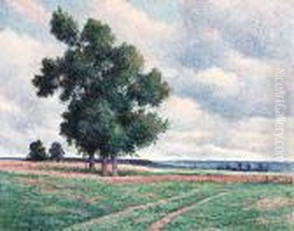 La Plaine Des Grsillons Oil Painting by Maximilien Luce