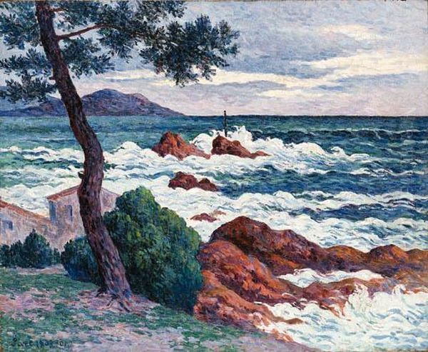 Coup De Vent D'est Saint-claire Oil Painting by Maximilien Luce