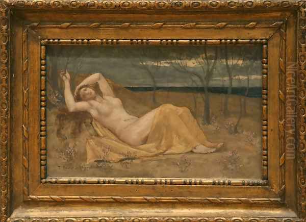 Tamaris Oil Painting by Pierre-Cecile Puvis De Chavannes