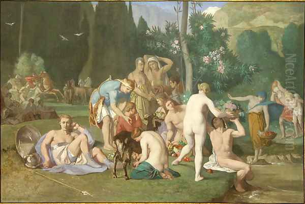 Peace Oil Painting by Pierre-Cecile Puvis De Chavannes