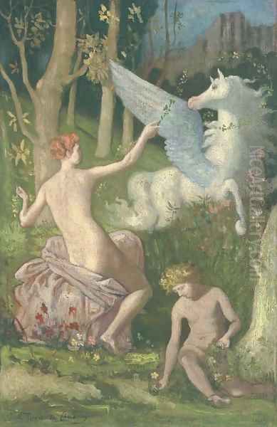 La Fantaisie (Fantasy) Oil Painting by Pierre-Cecile Puvis De Chavannes