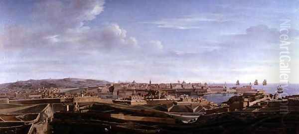 Valetta and the Grand Port, Malta Oil Painting by Alberto Pulicino