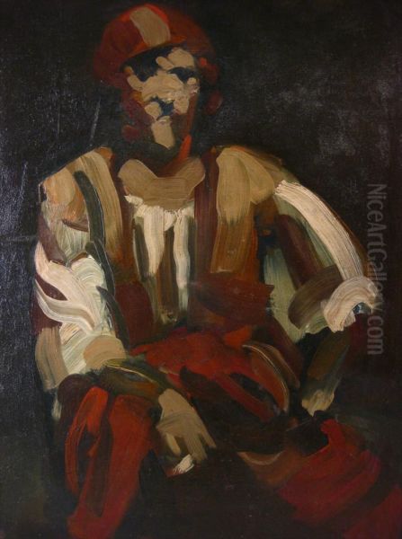 Study For Aportrait Of A Seated Figure Oil Painting by George Luks