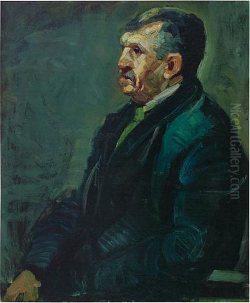 The Landlord. Oil Painting by George Luks