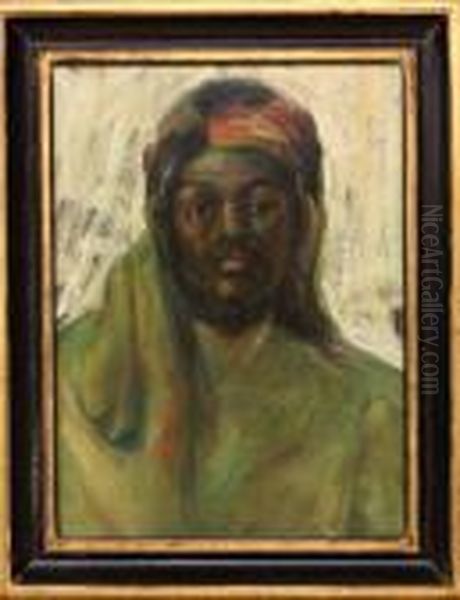 Portrait Of A Veiled Figure Oil Painting by George Luks