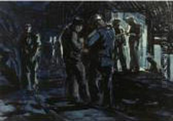 Coal Miners Oil Painting by George Luks