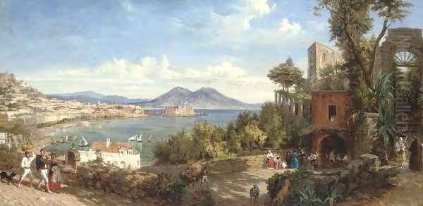 Naples from near Virgil's Tomb Oil Painting by William Parrott