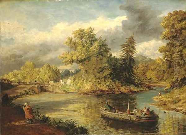 The Anglers Haunt, on the Brent Oil Painting by William Parrott