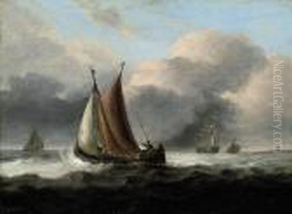 Running Out On The Tide Oil Painting by Thomas Luny