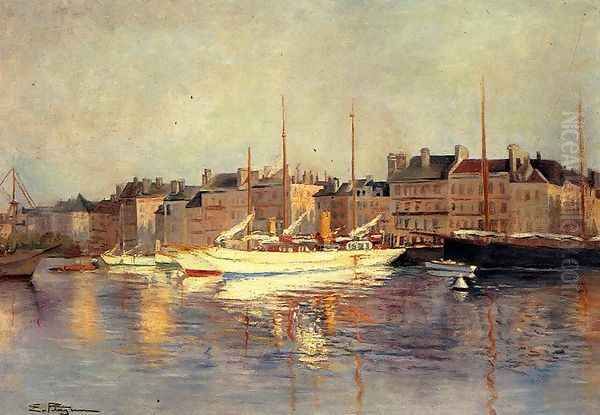 St. Tropez Oil Painting by Edmond Marie Petitjean