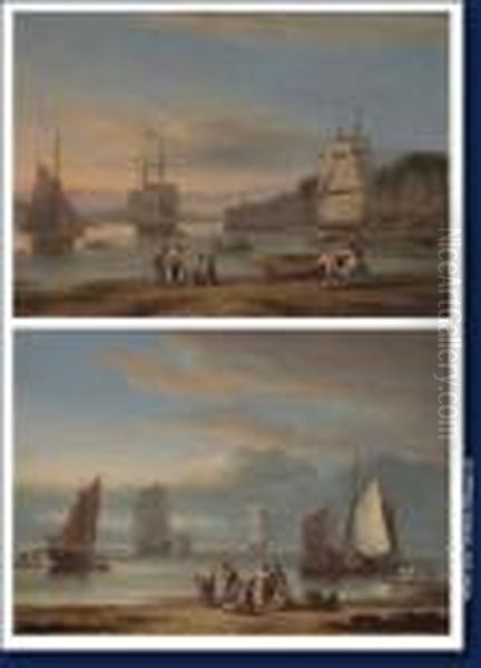 Deux Marines Oil Painting by Thomas Luny