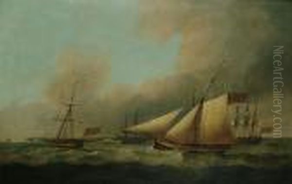 In The Solent Oil Painting by Thomas Luny