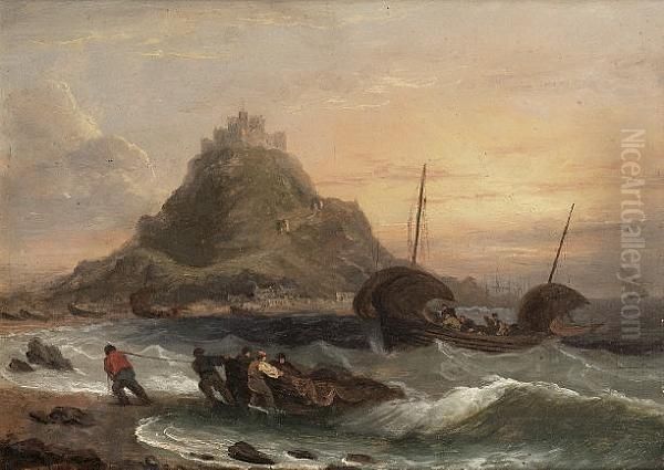 St. Michael's Mount Oil Painting by Thomas Luny