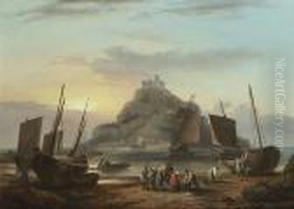 St. Michael's Mount Oil Painting by Thomas Luny