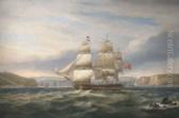 Blockading Squadron Oil Painting by Thomas Luny