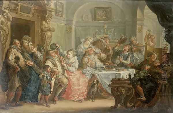 Fete Champetre Oil Painting by Johann Georg Platzer