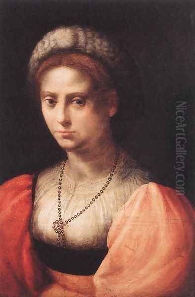 Portrait of a Lady Oil Painting by Domenico Puligo