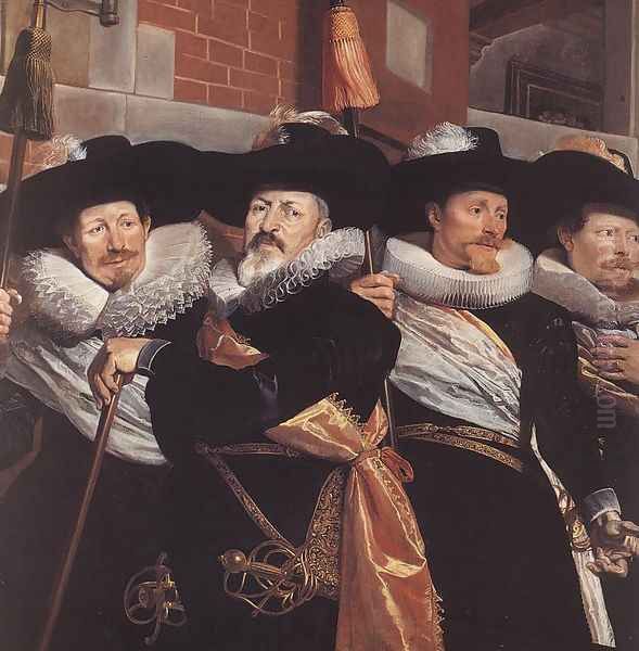 Officers of the Civic Guard of St Adrian (detail) 1630 Oil Painting by Hendrick Gerritsz Pot