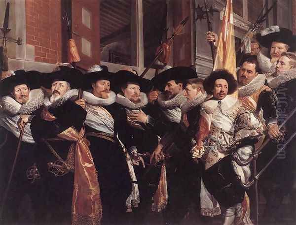 Officers of the Civic Guard of St Adrian 1630 Oil Painting by Hendrick Gerritsz Pot