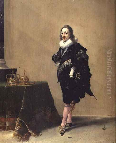 Portrait of Charles I 1600-49 1632 Oil Painting by Hendrick Gerritsz Pot