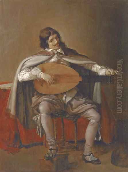 The Lute Player Oil Painting by Hendrick Gerritsz Pot