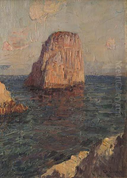 I Faraglioni Di Capri Oil Painting by Alessandro Lupo