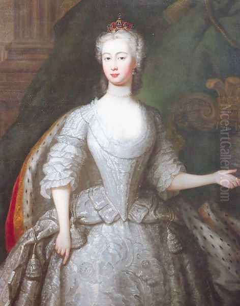 Augusta, Princess of Wales 1736 Oil Painting by Charles Philips