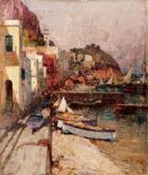 Porto Ligure Oil Painting by Alessandro Lupo